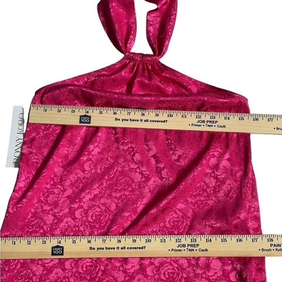 Ronny Kobo Blouse Women’s S Claire Pink Floral Halter Jacquard Print NWT $348 - Picture 3 of 10